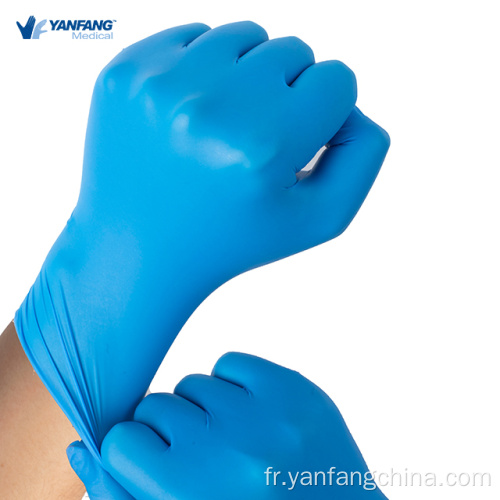 Gants de nitrile médicaux sans poudre en gros